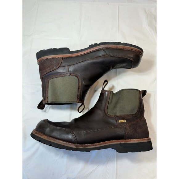 Cabelas 4most Leather Brown Boots Man’s Size 14 M Vibram Soles - Picture 4 of 12